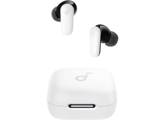 Anker Soundcore R50i NC Earbuds, Strong and Smart Noise Cancelling, Powerful Bass, 45H Playtime, 2-in-1 Case and Phone Stand, IP54, Wireless Earbuds, Bluetooth 5.4 - White